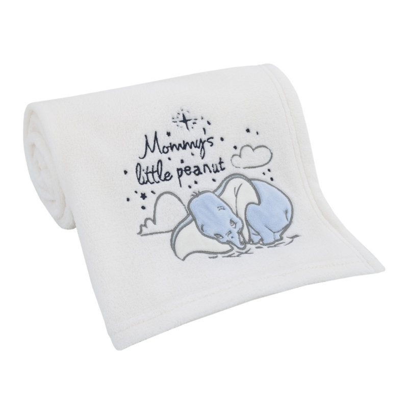 Disney Dumbo Mommy s Little Peanut Ivory Grey And Blue Kangaroo Bear Zebra And Stork With Palm Trees 6 Piece Nursery Crib Bedding Set Wayfair Canada